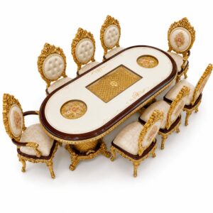 fz handicraft royal luxury dining table set – handcrafted classic european style