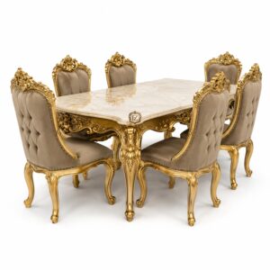 fz handicraft royal hand carved luxury dining table set