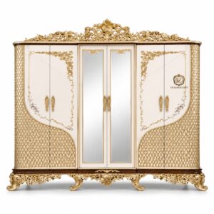 royal ivory gold wooden almirah wardrobe design & premium look
