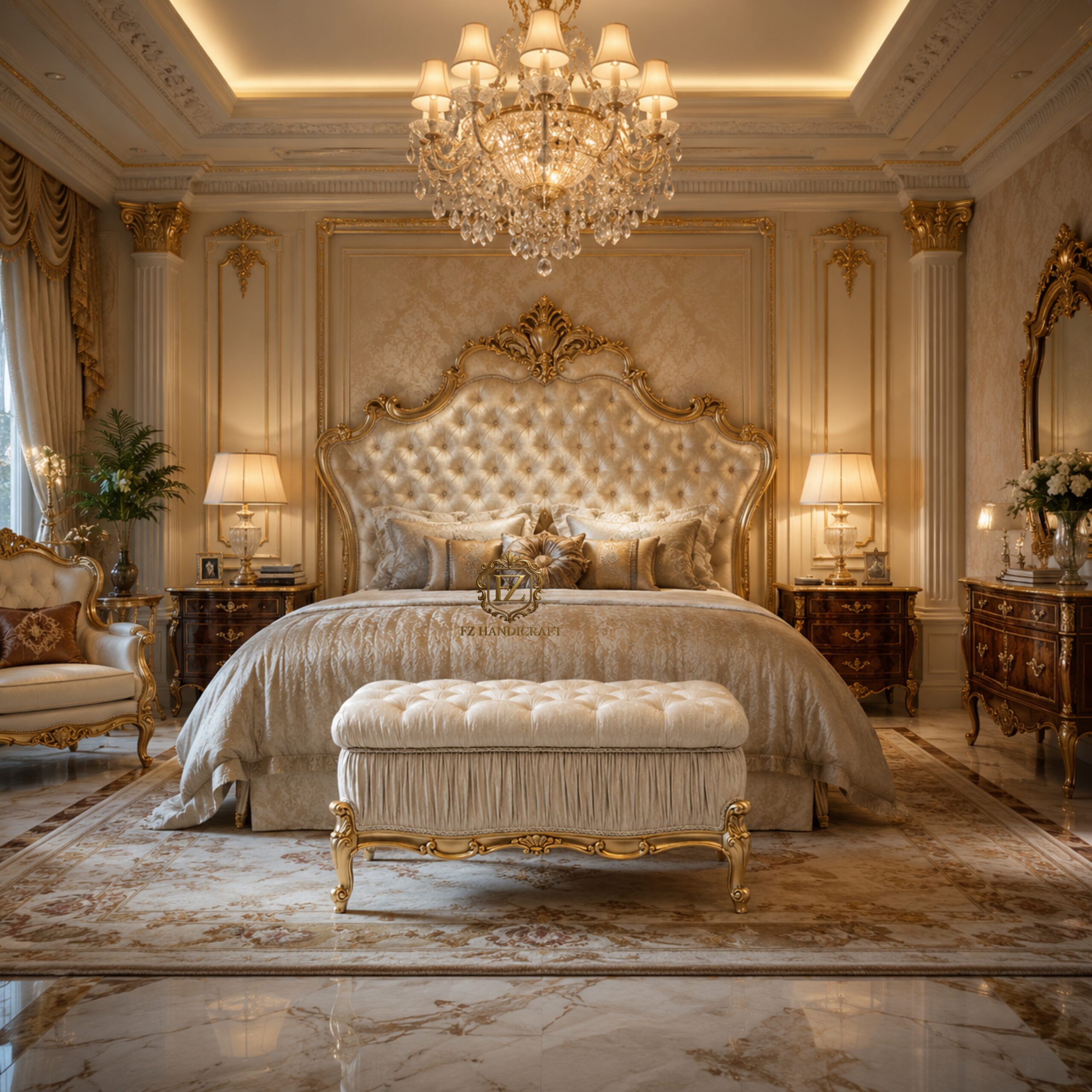 royal tufted bench – luxury antique gold upholstered bench royal tufted bench – luxury antique gold upholstered bench