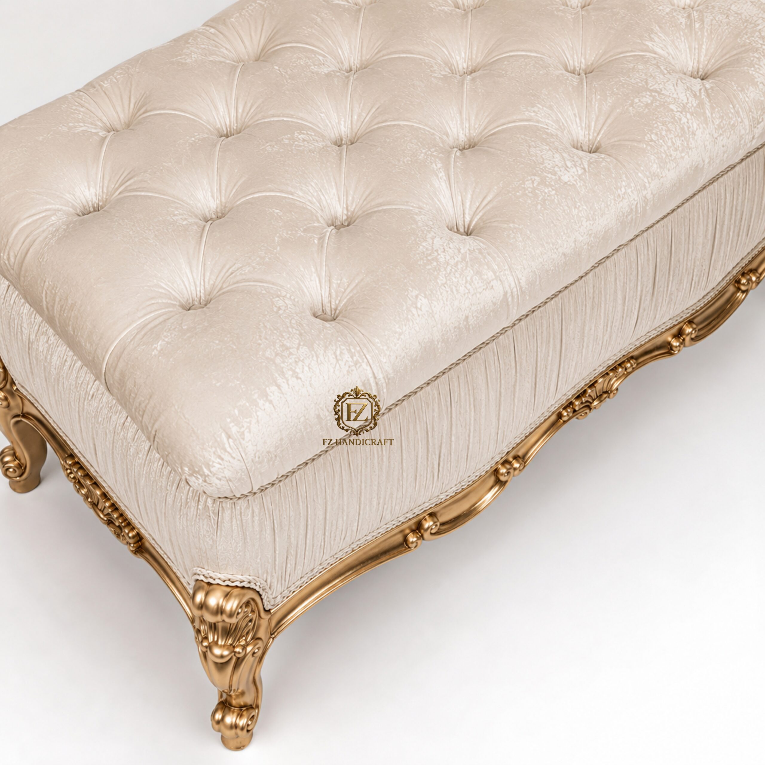 royal tufted bench – luxury antique gold upholstered bench royal tufted bench – luxury antique gold upholstered bench