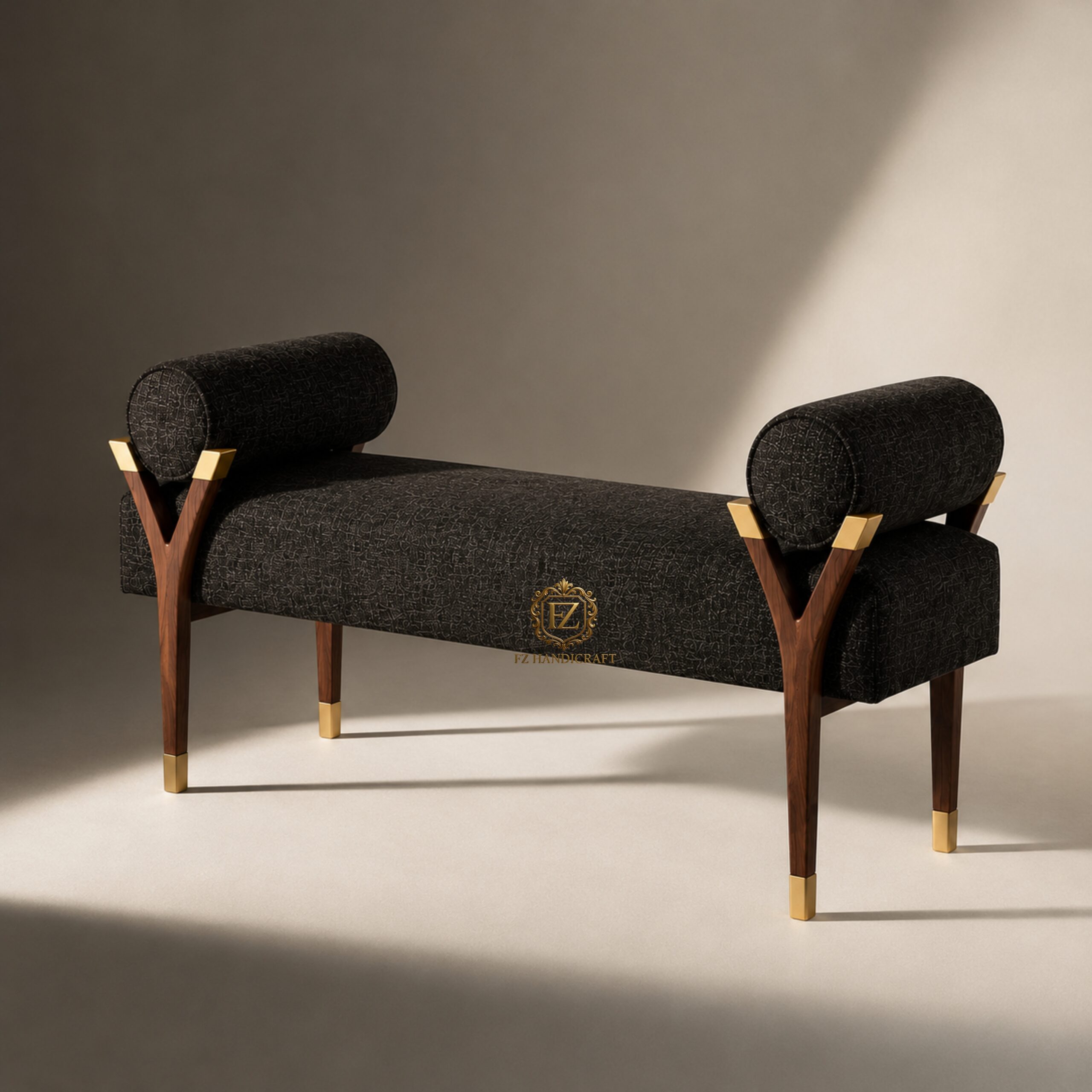 modern upholstered accent bench – luxury designer wooden bench modern upholstered accent bench – luxury designer wooden bench