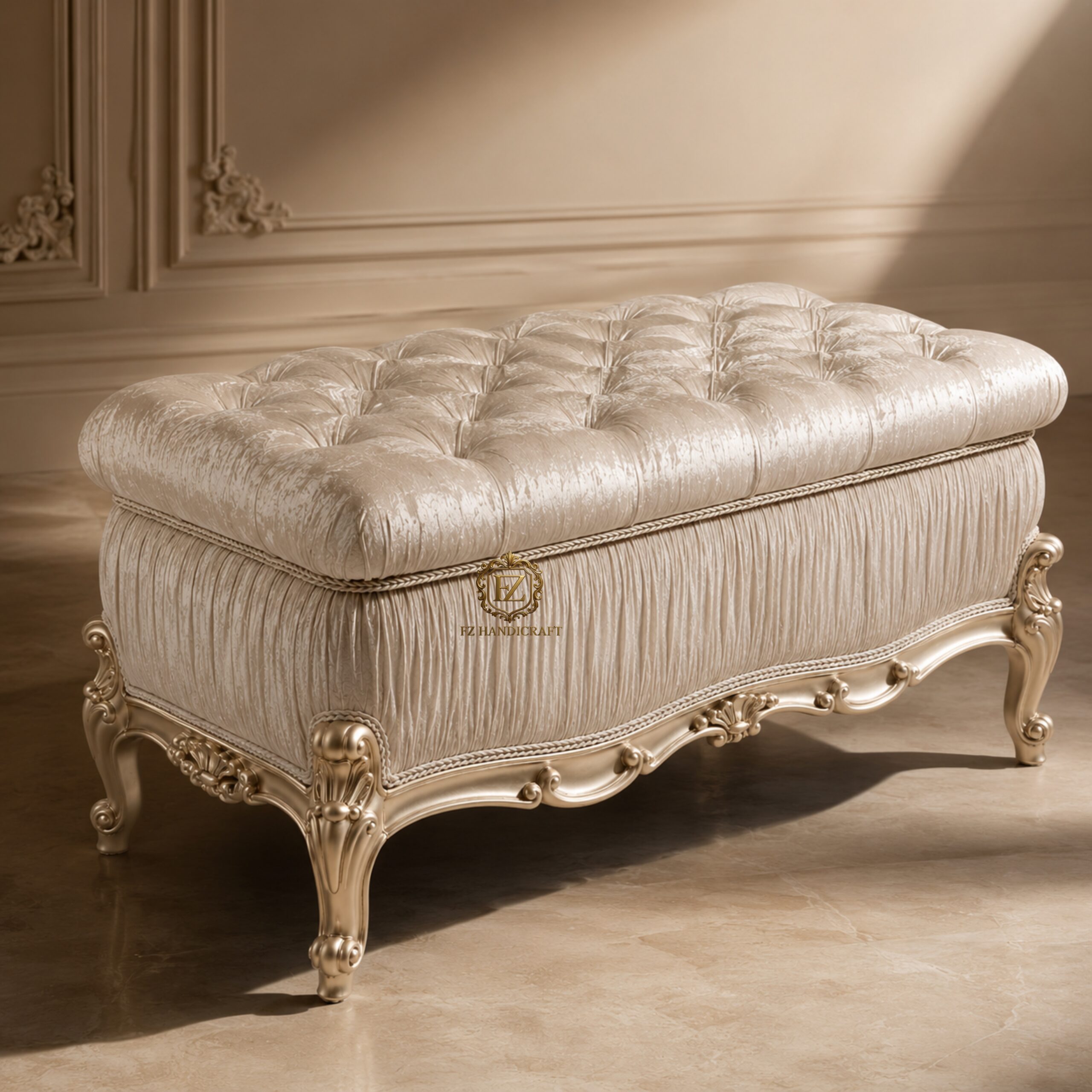 royal tufted bench – luxury antique gold upholstered bench royal tufted bench – luxury antique gold upholstered bench