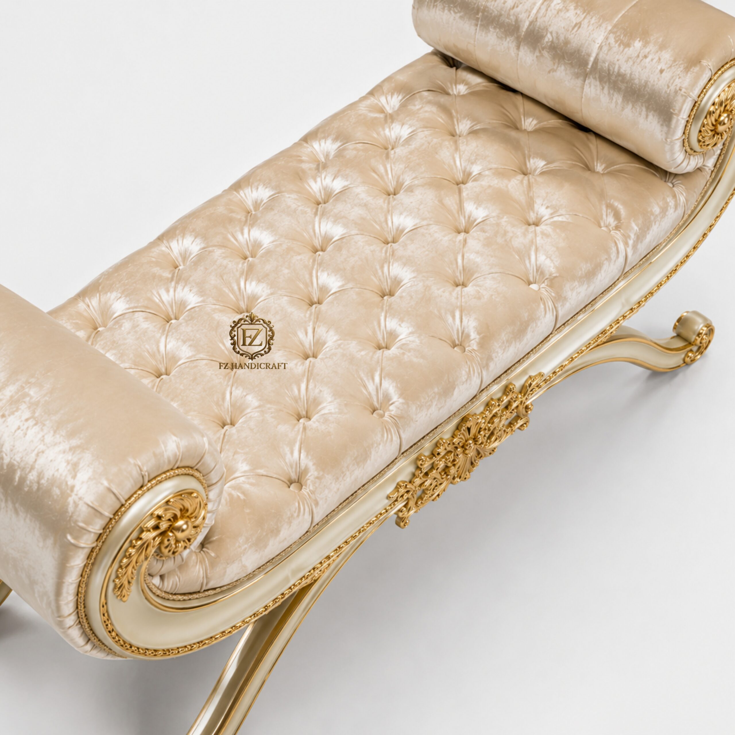 royal tufted chaise lounge – luxury antique gold bedroom bench royal tufted chaise lounge – luxury antique gold bedroom bench