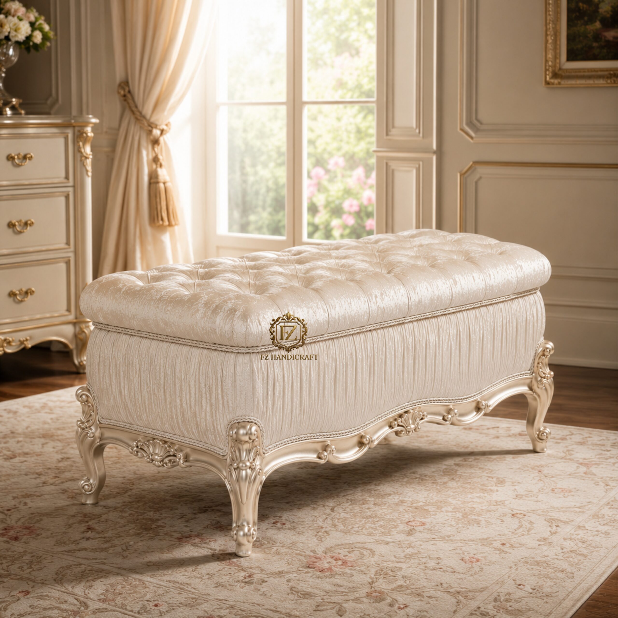 royal tufted bench – luxury antique gold upholstered bench royal tufted bench – luxury antique gold upholstered bench