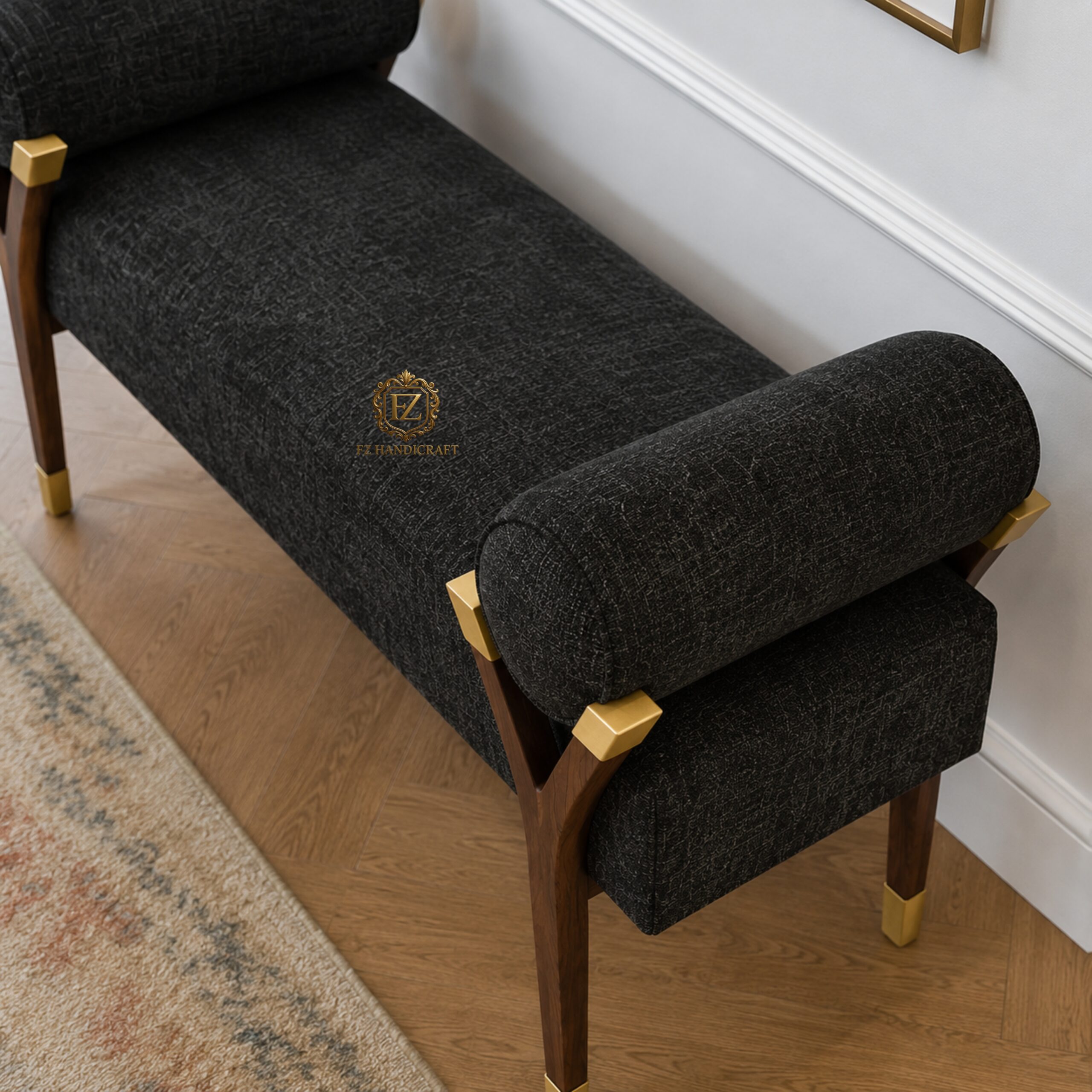 modern upholstered accent bench – luxury designer wooden bench modern upholstered accent bench – luxury designer wooden bench