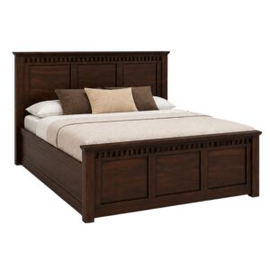 modern solid wood bed | minimalist panel design wooden bed frame | premium sheesham/teak wood bed